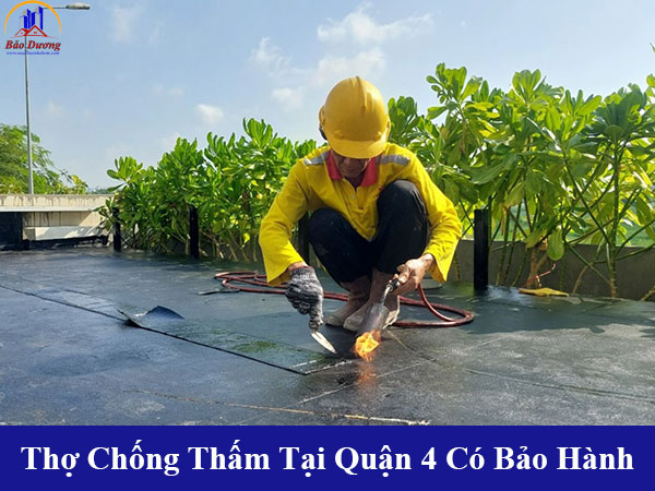 Thợ chống thấm tại quận 4 có bảo hành lâu dài