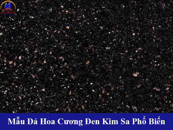 Mẫu đá hoa cương đen kim sa